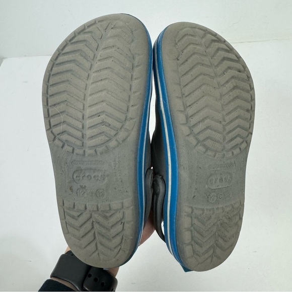 Crocs Classic Clogs Slip On Grey Gray Blue Kids Shoes - Picture 5 of 5